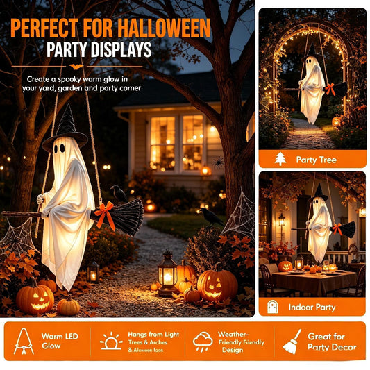 🧙♀️ A 5‑Foot Glowing Ghost That Flies Through Your Halloween