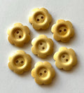 Rustic Flower Wooden Buttons, 20mm, Sewing Supplies
