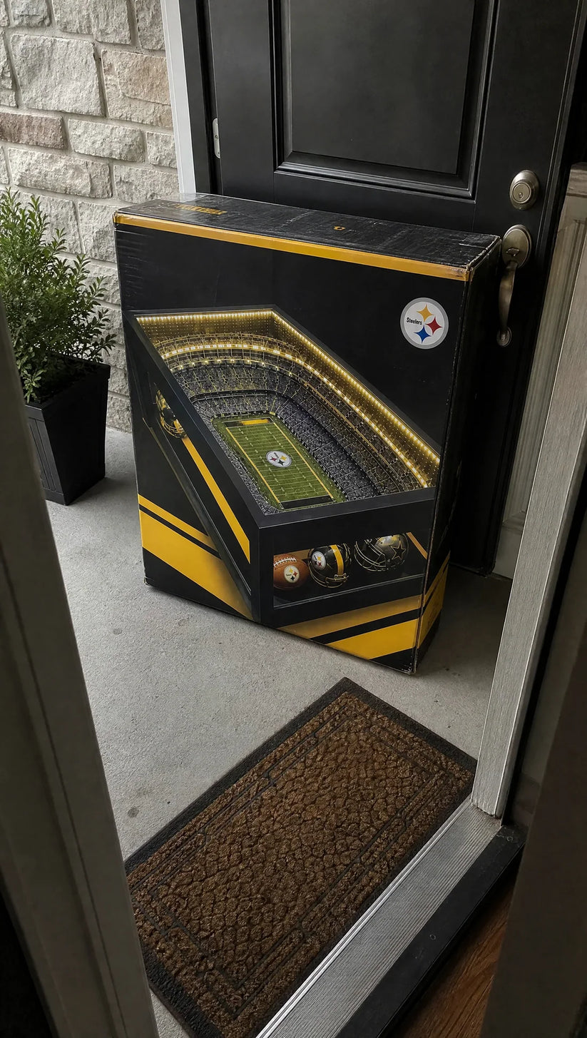 🏈 Stadium-Inspired Coffee Table – LED-Lit Game Day Centerpiece for Your Home